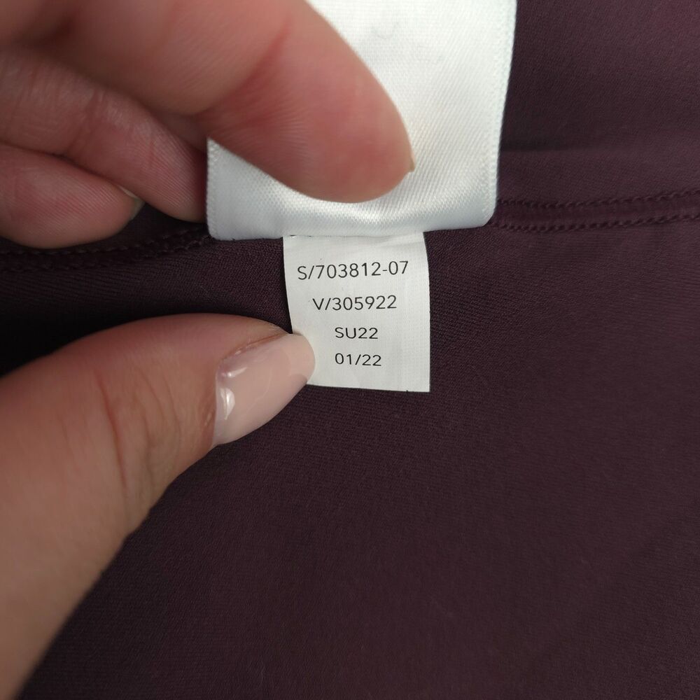 ATHLETA Salutation Stash Pocket || Tight Leggings Spiced Cabernet Burgundy 2X - Picture 9 of 9